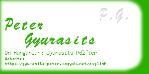 peter gyurasits business card
